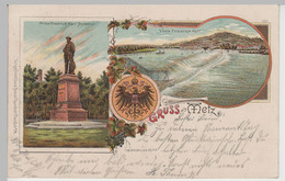 (80611) AK Gruss Aus Metz, Veste U. Denkmal Friedrich Karl, Litho 1903 - Lothringen
