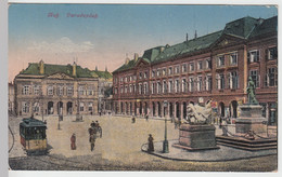 (89332) AK Metz, Paradeplatz, Straßenbahn, Feldpost 1914-18 - Lothringen
