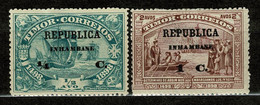 Inhambane, 1913, # 63, 65, MH - Inhambane
