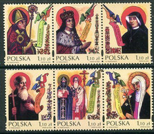 POLAND 2002 European Saints Singles Ex Block  MNH / **.  Michel 4007-12 - Neufs