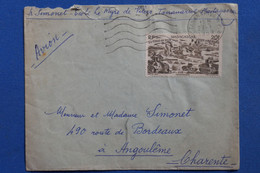 X15 MADAGASCAR  BELLE CARTE  1959  TANANARIVE POUR ANGOULEME+ AFFRANCHISSEMENT INTERESSANT - Brieven En Documenten