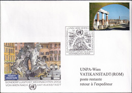 UNO WIEN 2002 Sonderflugpost Weihnachten 2002 Wien - Vatikanstadt Brief - Brieven En Documenten