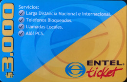 CHILI  -  Recharge  -  ENTEL Ticket  -  $ 3.000 - Chili