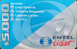 CHILI  -  Recharge  -  ENTEL Ticket  -  $ 5.000 - Chile