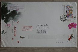 X17    CHINA   BELLE LETTRE  RECOM.   2012 TIANJIN POUR NANTERRE FRANCE +   + AFFRANCHISSEMENT  PLAISANT - Covers & Documents