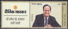 India - My Stamp New Issue 26-11-2020  (Yvert 3384) - Unused Stamps