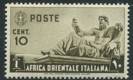 AFRICA ORIENTALE ITALIANA 1938 SOGGETTI VARI P.O. 10 C. ** MNH - Afrique Orientale Italienne