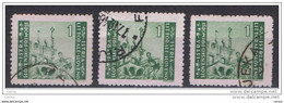 ISTRIA:  1946  TIRATURA  DI  ZAGABRIA  -  £.1  VERDE  US. -  D. 12  -  RIPETUTO  3  VOLTE  -  SASS. 53 - Occ. Yougoslave: Istria