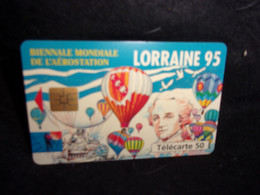 Télécarte .Lorraine 95. Mondiale De L ' Aérostation.50 Unités .Voir 2 Scans . - Zonder Classificatie