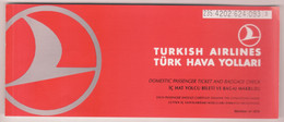 TURKISH AIRLINES TICKET ,ISTANBUL-ANTALYA -ISTANBUL 1994 - Europe