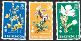 Hong Kong  1977  SG  368-70  Orchids    Unmounted Mint - Ungebraucht