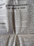 1934 LE PROGRES : La Mystérieuse Villa De Barbizon était Occupée Par Trotzky ; Guerre Aux Moustiques ;  Etc - Testi Generali