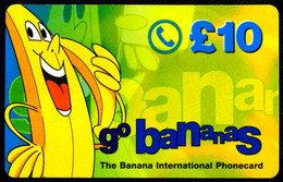 SCHEDA TELEFONICA PHONECARD GO BANANAS INTEROUTE U.K. £ 10 40/9987 - Public Themes
