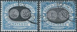 Republic Of San Marino 1931 SEGNATASSE -TAXE POSTAGE DUE - 25C & 40C Oblitéré - Postage Due