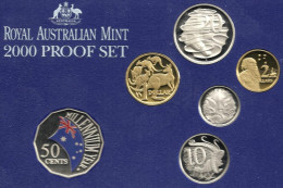 AUSTRALIA SET 5C-$2 COLOUR 50 CENTS NEW MILLENIUM QEII HEAD 2000 PROOF SET OF 6 CV$300 READ DESCRIPTION CAREFULLY !!! - Non Classés