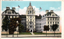 New York City NY - St Luke's Hospital, 113th Street - Pub. By  Manhattan Post Card Co. Non Circulated - Santé & Hôpitaux