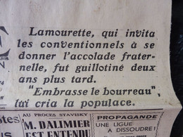1935 L'AMI DU PEUPLE: Lamourette -accolade-guillotine ;Pub Anti- Franc-Maçonnerie ;Hydravion "Lt-Vaisseau-Paris"; Etc - Allgemeine Literatur