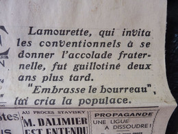 1935 L'AMI DU PEUPLE: Lamourette -accolade-guillotine ;Pub Anti- Franc-Maçonnerie ;Hydravion "Lt-Vaisseau-Paris"; Etc - Testi Generali