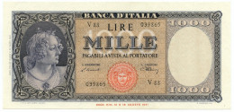 1000 LIRE ITALIA ORNATA DI PERLE MEDUSA 20/03/1947 SUP - Autres & Non Classés