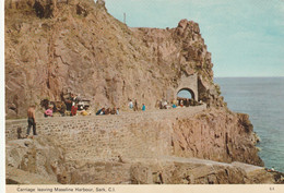 Carriage Leaving Maseline Harbourd , Sark , C.I. - Sark