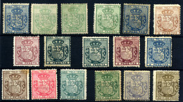 Cuba (telégrafos) Nº 38, 40, 42, 43/5, 46, 48, 49/57. Año 1877/82 - Telegraphenmarken