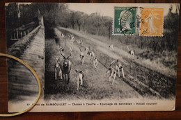 CPA Ak Foret De Rambouillet Chasse à Cour Equipage De Bonnelles Chasseurs Hallali Courant Chasse Jagder Voyagée - Chasse