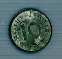 °°° Germania N. 32 - 10 Pfennig 1942 D Circolata °°° - 10 Reichspfennig