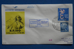 Y5 ALLEMAGNE SAAR   BELLE LETTRE 1958   POUR CAIRO EGYPTE  + + AFFRANCH PLAISANT - Lettres & Documents