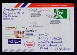 Sp7836A PORTUGAL Beja Transports 1st Comercial Flight By TACV To CAP VERT - S.Filipe (+ Return) Very RARE Mailed - Cap Vert