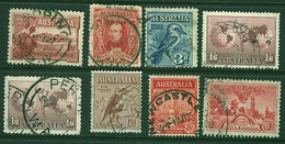 AUSTRALIA  1927-37 Eight KGV Sound Used - Oblitérés