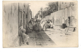 CPA ALGERIE - BISKRA - Une Rue ( Geiser ) - Biskra