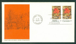 Feuille D'érable, Automne / Maple Leaf In Fall; Timbre Sc. # 537 Stamp; Pli Premier Jour / First Day Cover (6532) - Covers & Documents