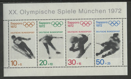 Allemagne Fédérale - Germany - Deutschland Bloc Feuillet 1972 Y&T N°BF5 - Michel N°B6 *** - Jeux Olympiques D'hiver - 1959-1980