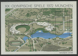 Allemagne Fédérale - Germany - Deutschland Bloc Feuillet 1972 Y&T N°BF6 - Michel N°B7 *** - Jeux Olympiques D'été - 1959-1980