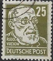 GERMANY 1948 Politicians, Artists And Scientists - 25pf - Rudolf Virchow FU - Gebraucht