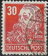 GERMANY 1948 Politicians, Artists And Scientists - 30pf -  Friedrich Engels FU - Gebraucht