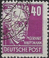 GERMANY 1948 Politicians, Artists And Scientists - 40pf - Gerhart Hauptmann FU - Gebraucht