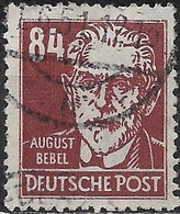 GERMANY 1948 Politicians, Artists And Scientists - 84pf. August Bebel FU - Gebraucht