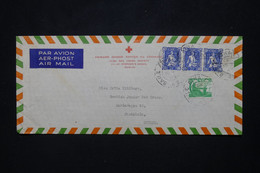 IRLANDE - Enveloppe De La Croix Rouge De Dublin Pour La Suède En 1946 Par Avion - L 103214 - Lettres & Documents