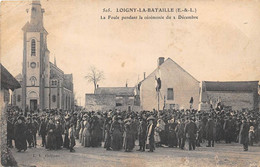 EURE ET LOIR  28  LOIGNY LA BATAILLE - LA FOULE PENDANT LA CEREMONIE DU 2 DECEMBRE - MILITARIA, GUERRE 1870-71 - Loigny