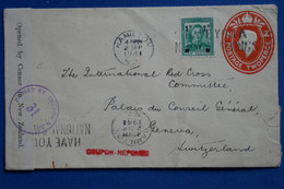 Y11 NEW ZEALAND  BELLE LETTRE RARE CENSUREE 1941 HAMILTON  POUR GENEVA SUISSE  + + AFFR. INTERESSANT - Cartas & Documentos