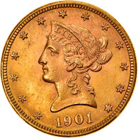 Monnaie, États-Unis, Coronet Head, $10, Eagle, 1901, U.S. Mint, Philadelphie - 10$ - Eagle - 1866-1907: Coronet Head