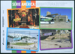 BRAZIL 2020 -  ARCHITECTURE RIO DE JANEIRO  UPAEP -  TRAM - BRIDGE - MUSEUM - CHURCH   4 V  -  MINT - Neufs