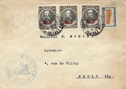 1932 -  Enveloppe De La Légation Royale Des Pays Bas Affr.  Y & T N°398 Bande De 3 + 355 Pour Paris - Covers & Documents