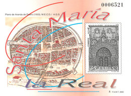 España. Prueba De Lujo Nº 73 Santa Ma. La Real 2000 - Herdenkingsblaadjes