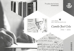 España. Prueba De Lujo Nº 132 José Cela 2017 - Fogli Ricordo