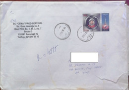 SPACE SHUTTLE, VOSTOK 1, YURI GAGARIN, STAMP ON REGISTERED COVER, 2011, ROMANIA - Covers & Documents