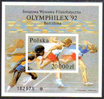 POLAND 1992 Olymphilex Imperforate Block  MNH / **.  Michel Block 118B - Ongebruikt