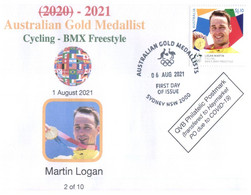 (WW 15 A) 2020 Tokyo Olympic Games - Cycling - BMX Freestyle Gold (NEW Australia Post Stamp) - Summer 2020: Tokyo