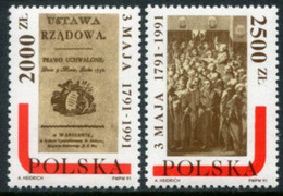 POLAND 1991 Constitution Of 1791 MNH / **.  Michel 3328-29 - Neufs